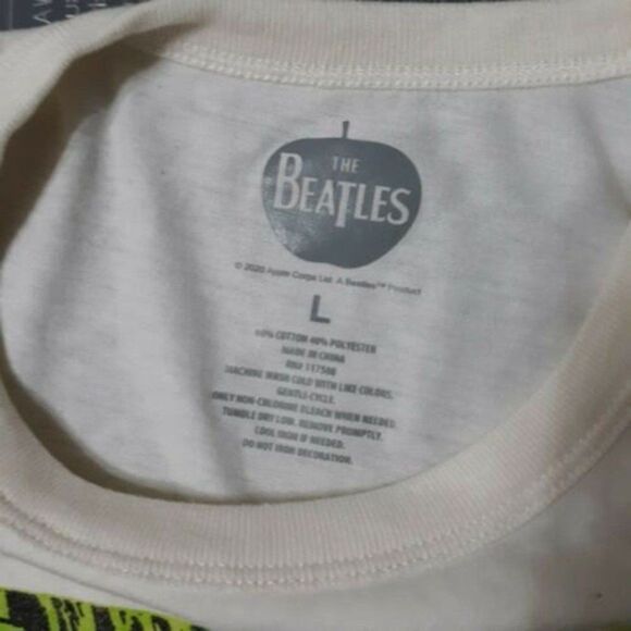 The Beatles Let It Be T-Shirt Womens Sz Large Off White Band Shirt The Beatles - Picture 5 of 8
